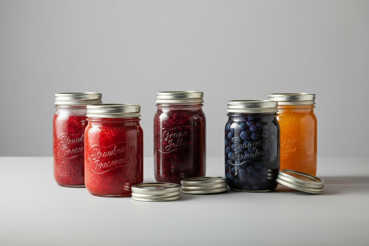 jars of jam & jelly